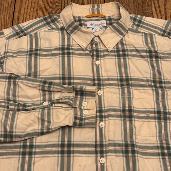 Columbia Rivers II Button Down Shirt Mens 2XL Plaid Casual Outdoor Long Sleeve - Picture 1 of 15